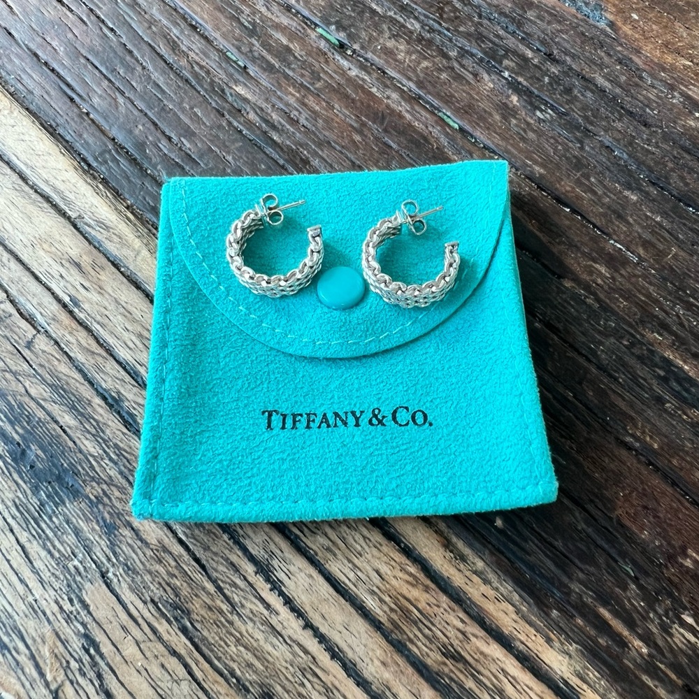 TIFFANY & CO. Somerset 925 Sterling Silver Hoop Earrings